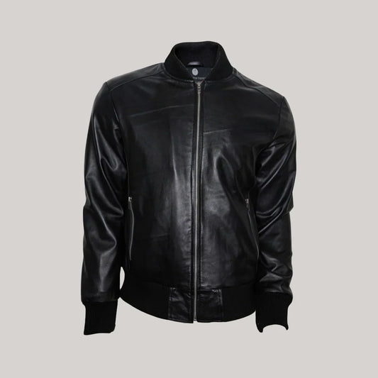 Timeless Midnight Leather Blazer