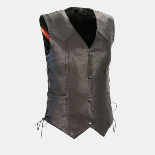 Lightweight Side Lace Four Snap Vest
