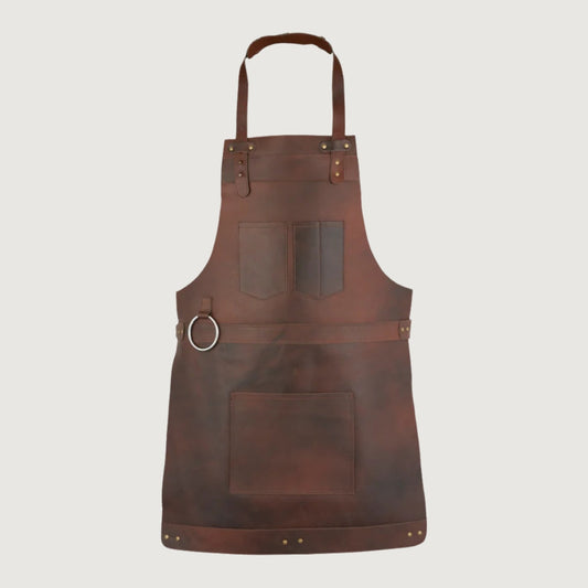 The Northumberland Dark Brown Leather Apron