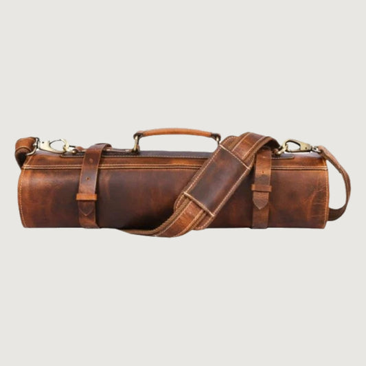 Magnetic Leather Knife Roll