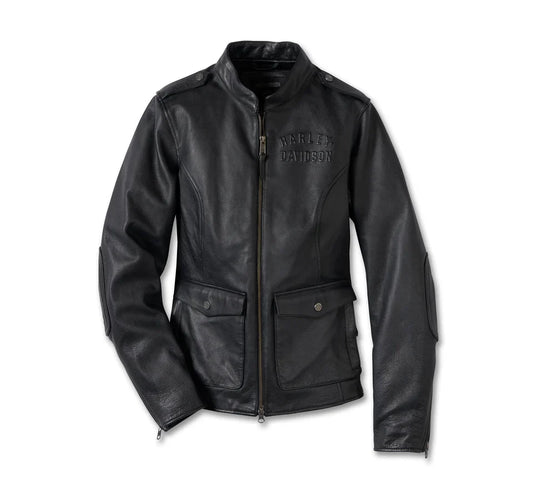 Women's H-D Flex Layering System Captains Leather Jacket Outer Layer