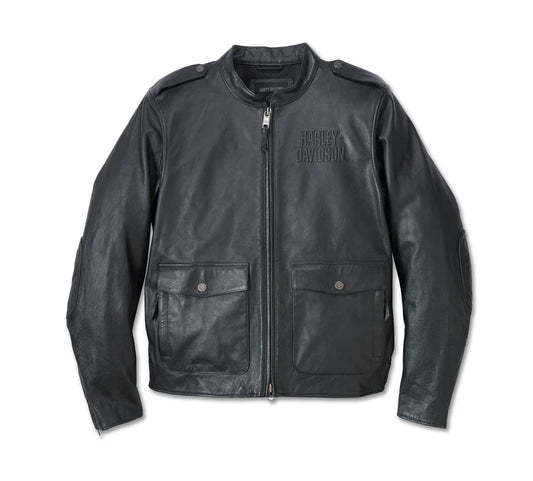 H-D Flex Layering System Captains Leather Jacket Outer Layer