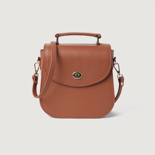 The Sandra Brown Leather Saddle Bag
