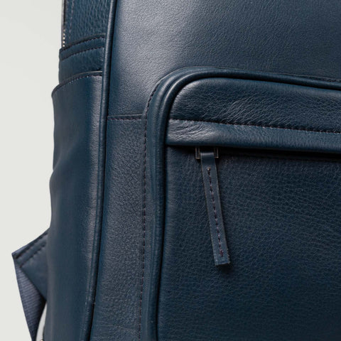 The Philos Midnight Blue Leather Backpack