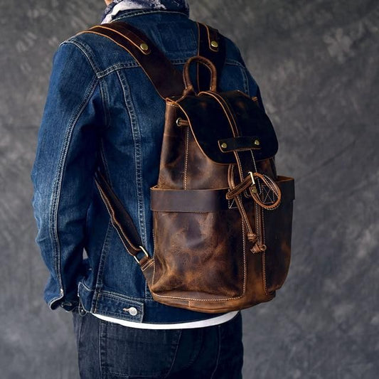 The Olaf Rucksack Vintage Leather Travel Backpack