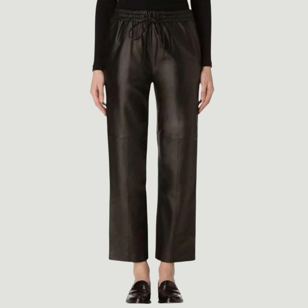 GANNI WOMEN LEATHER PANTS