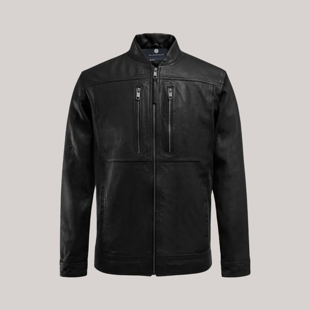 Thunder Storm Black Biker Leather Jacket