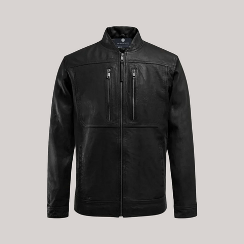 Thunder Storm Black Biker Leather Jacket