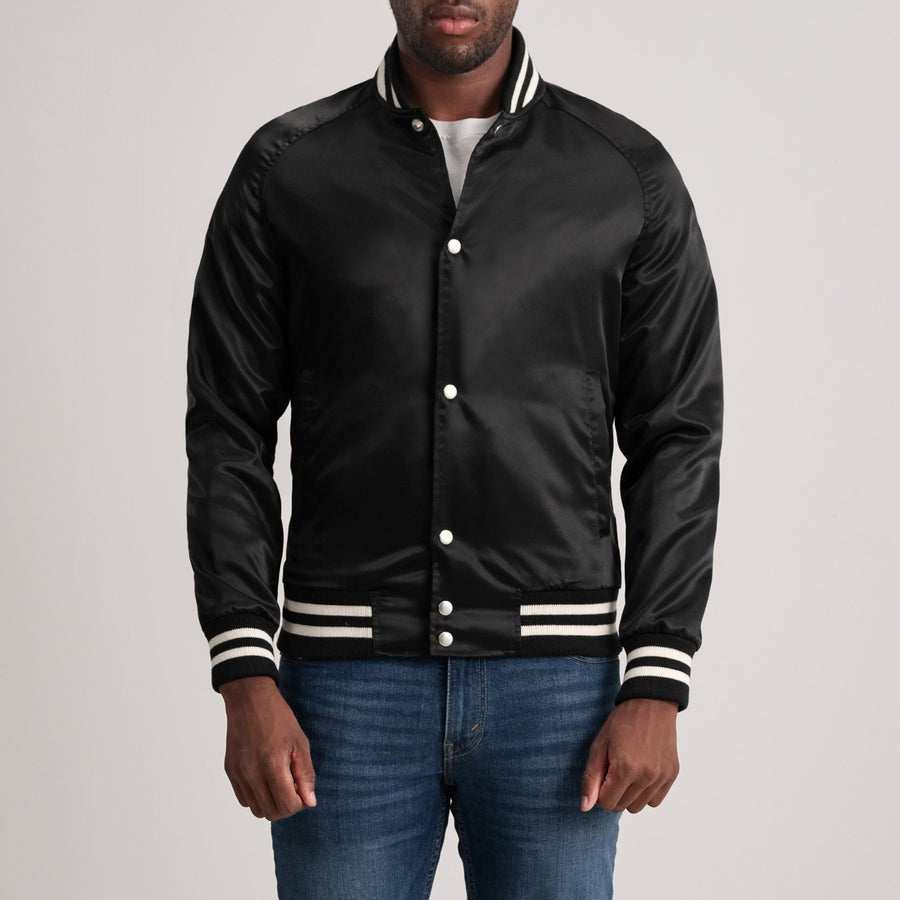 Xander Black Varsity Jacket