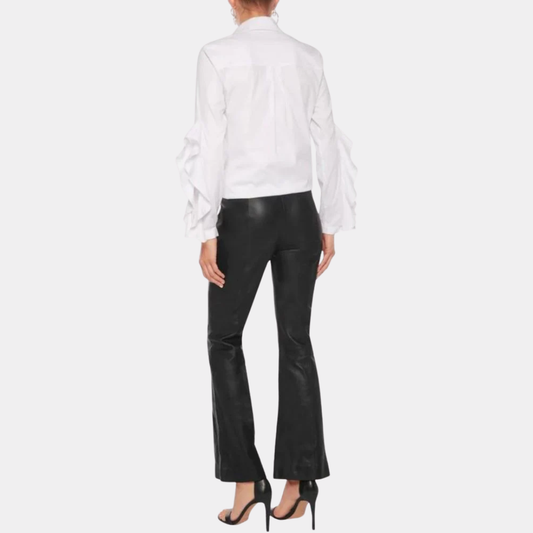 FAUX LEATHER SLIM PANTS