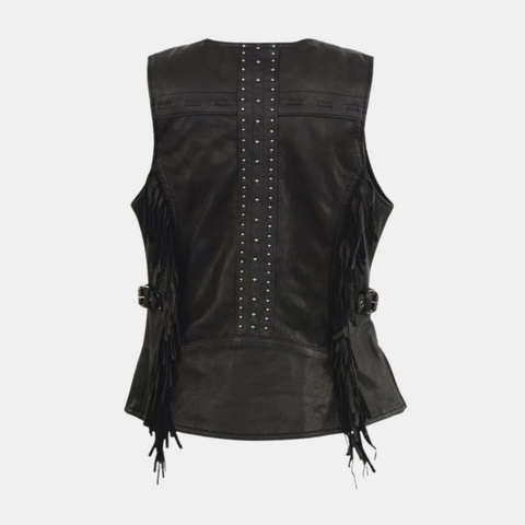 Women’s Black Snap Front Vest