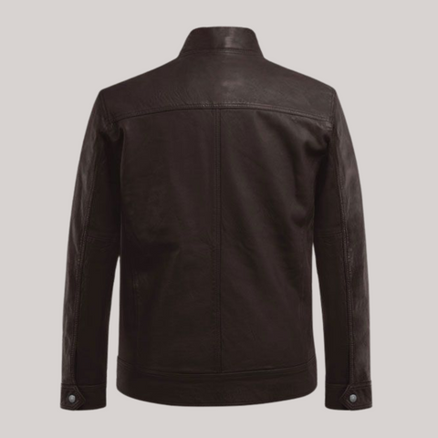 Thunder Storm Brown Biker Leather Jacket