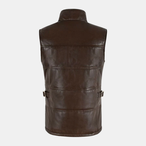 Womens Brown Leather Vest