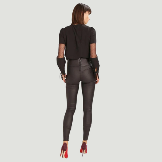 LAMB LEATHER SKINNY LEG PANTS