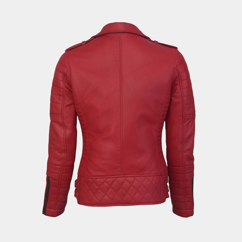 Charlotte Red Leather Jacket