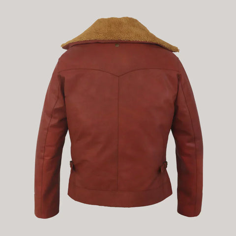 Mens Camel Brown Bomber Leather Jacket