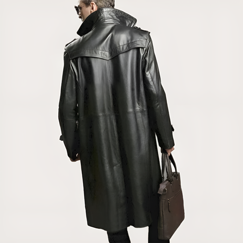 Leather Long Coat #205