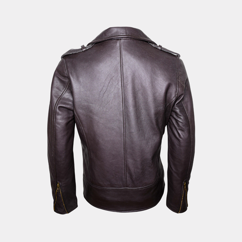 Charlotte Burnt Charcoal Leather Jacket