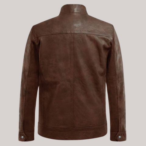 Thunder Storm Spanish Brown Biker Leather Jacket