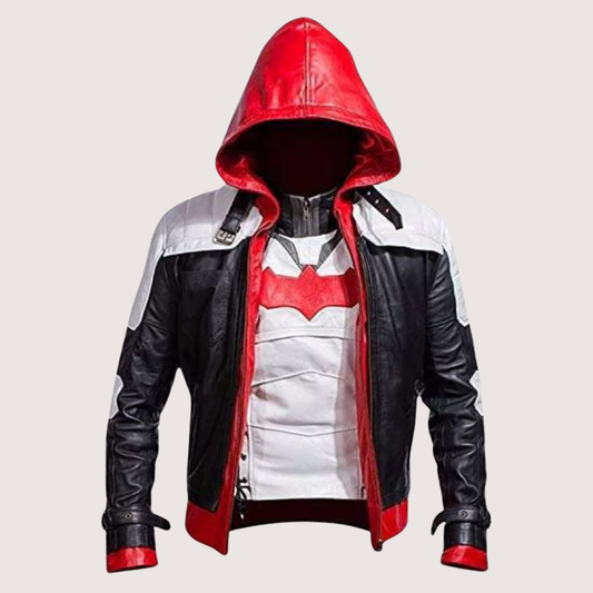 Leather Clan Batman Arkham Knight Red Hood Jason Todd Leather Jacket + Vest