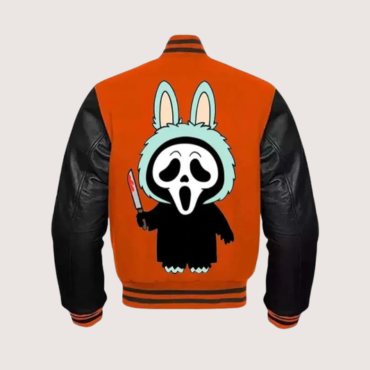 Halloween Labubu Ghostface Varsity Jacket