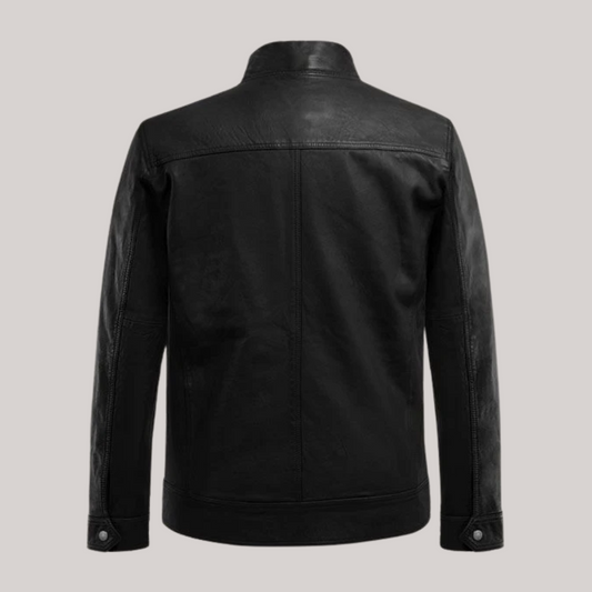 Thunder Storm Black Biker Leather Jacket