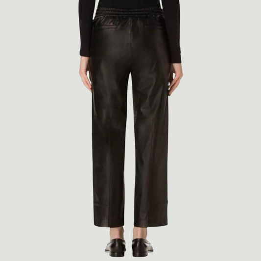 GANNI WOMEN LEATHER PANTS