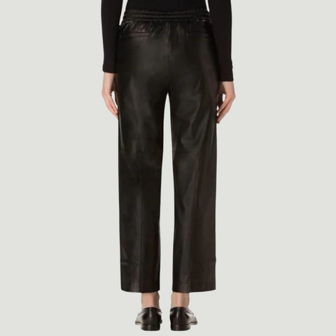 GANNI WOMEN LEATHER PANTS