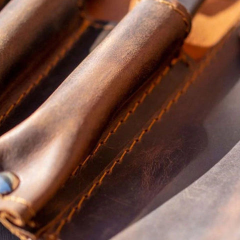 Custom Knife Leather Roll