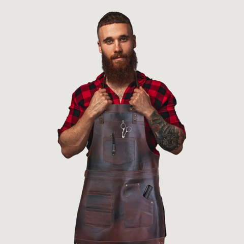 The Dorset Dark Brown Full Grain Leather Apron
