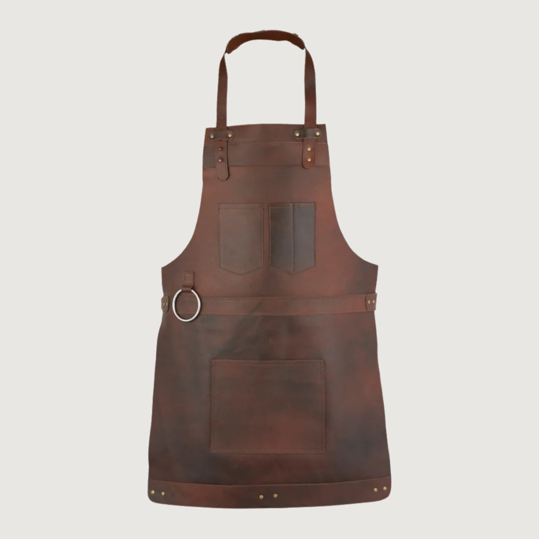 The Northumberland Dark Brown Leather Apron