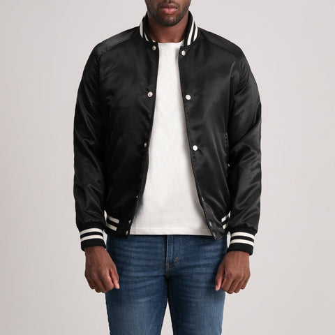 Xander Black Varsity Jacket