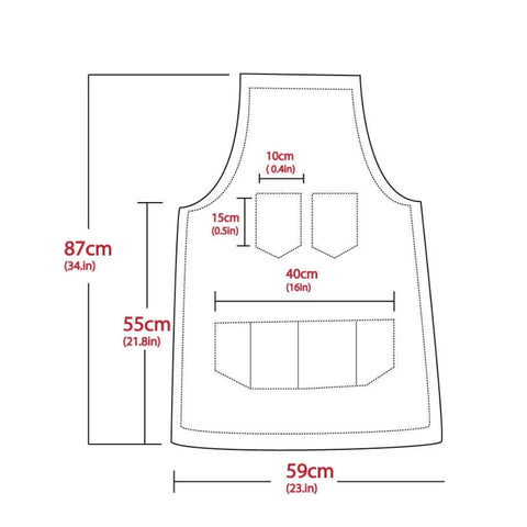 The Oxfordshire Grey Canvas Apron With Black Pocket Apron