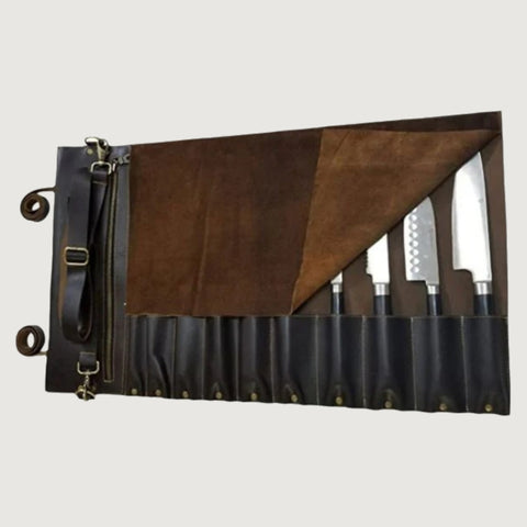 Leather Knife Roll for Culinary Edge Kit