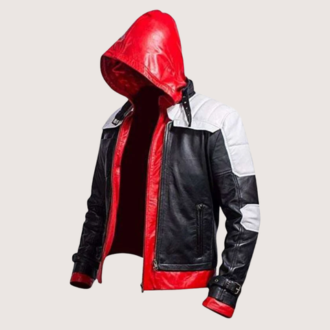 Leather Clan Batman Arkham Knight Red Hood Jason Todd Leather Jacket + Vest