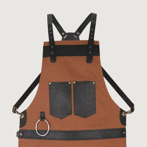 The West Midlands Brown Canvas Crossbody BBQ Apron