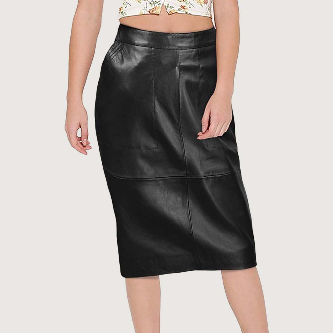 Sandra Bullock Leather Skirt