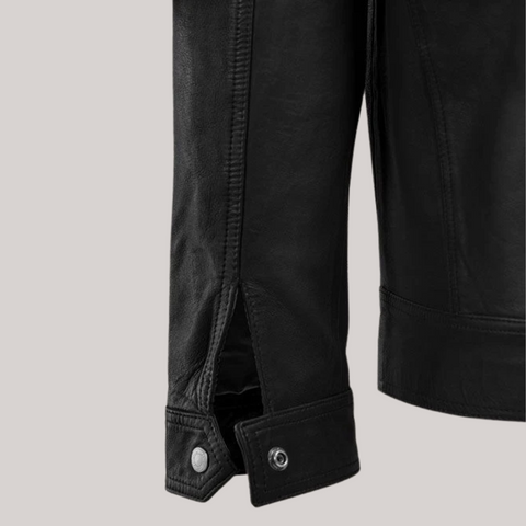 Thunder Storm Black Biker Leather Jacket