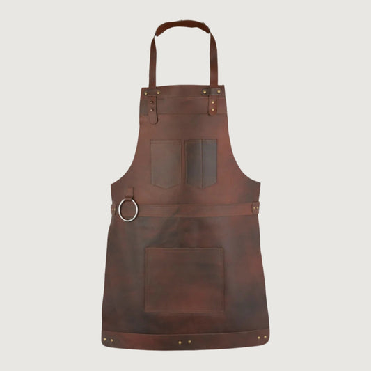 The Bristol Dark Brown Full Grain Leather Apron