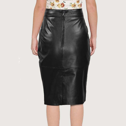 Sandra Bullock Leather Skirt