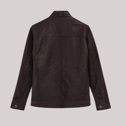 Thunder Storm Brown Biker Leather Jacket