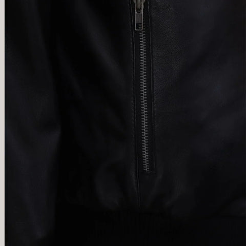 Timeless Midnight Leather Blazer