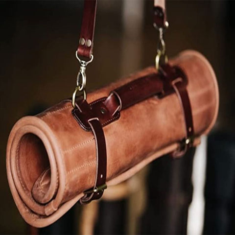 Waxed Canvas and Leather Chef Knife Roll