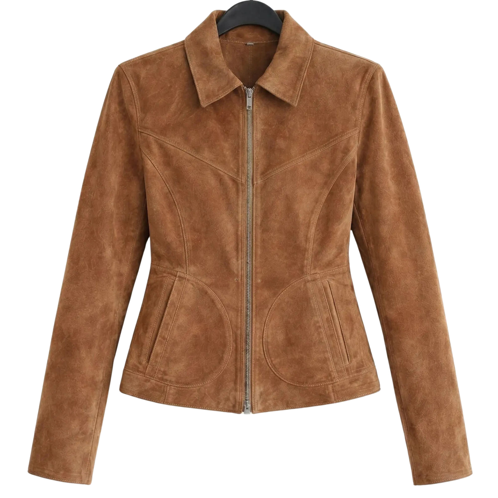 Women's Brown Suede Jacket | Womens Suede Moto Biker Jacket