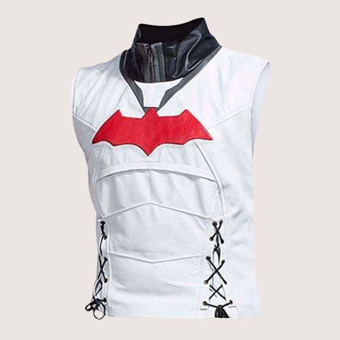 Leather Clan Batman Arkham Knight Red Hood Jason Todd Leather Jacket + Vest