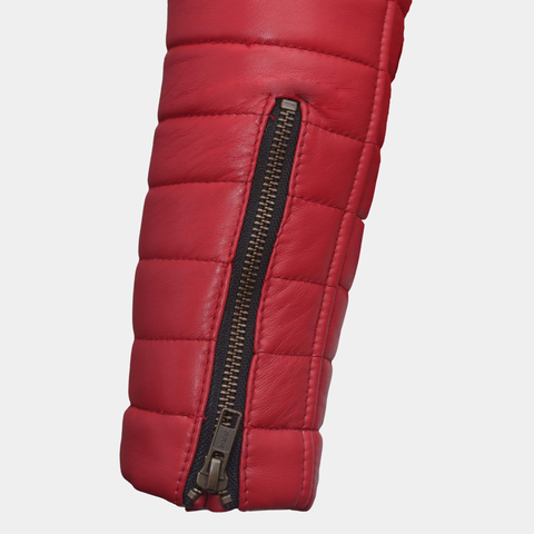 Charlotte Red Leather Jacket