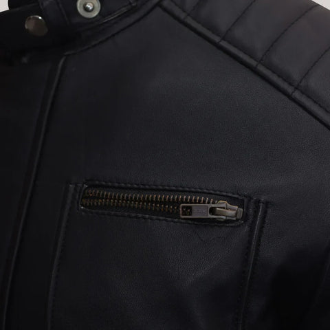 Firefly Moto Black Biker Leather Jacket