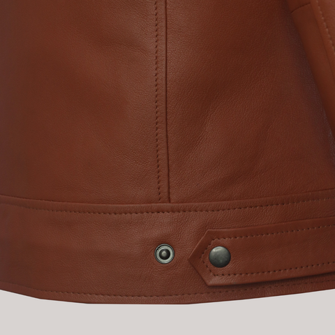 Ironwood Tan Biker Leather Jacket