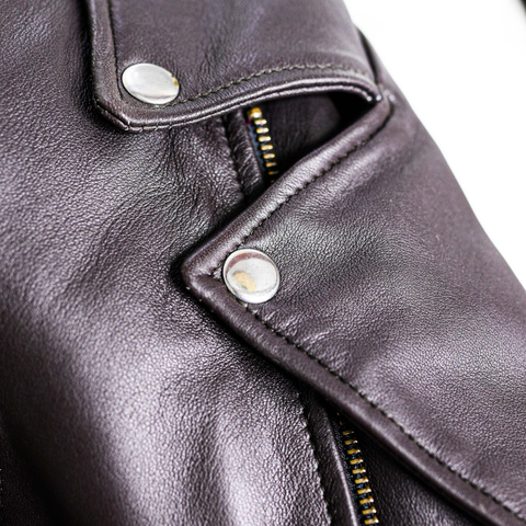 Charlotte Burnt Charcoal Leather Jacket