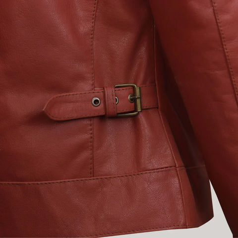 Mens Camel Brown Bomber Leather Jacket